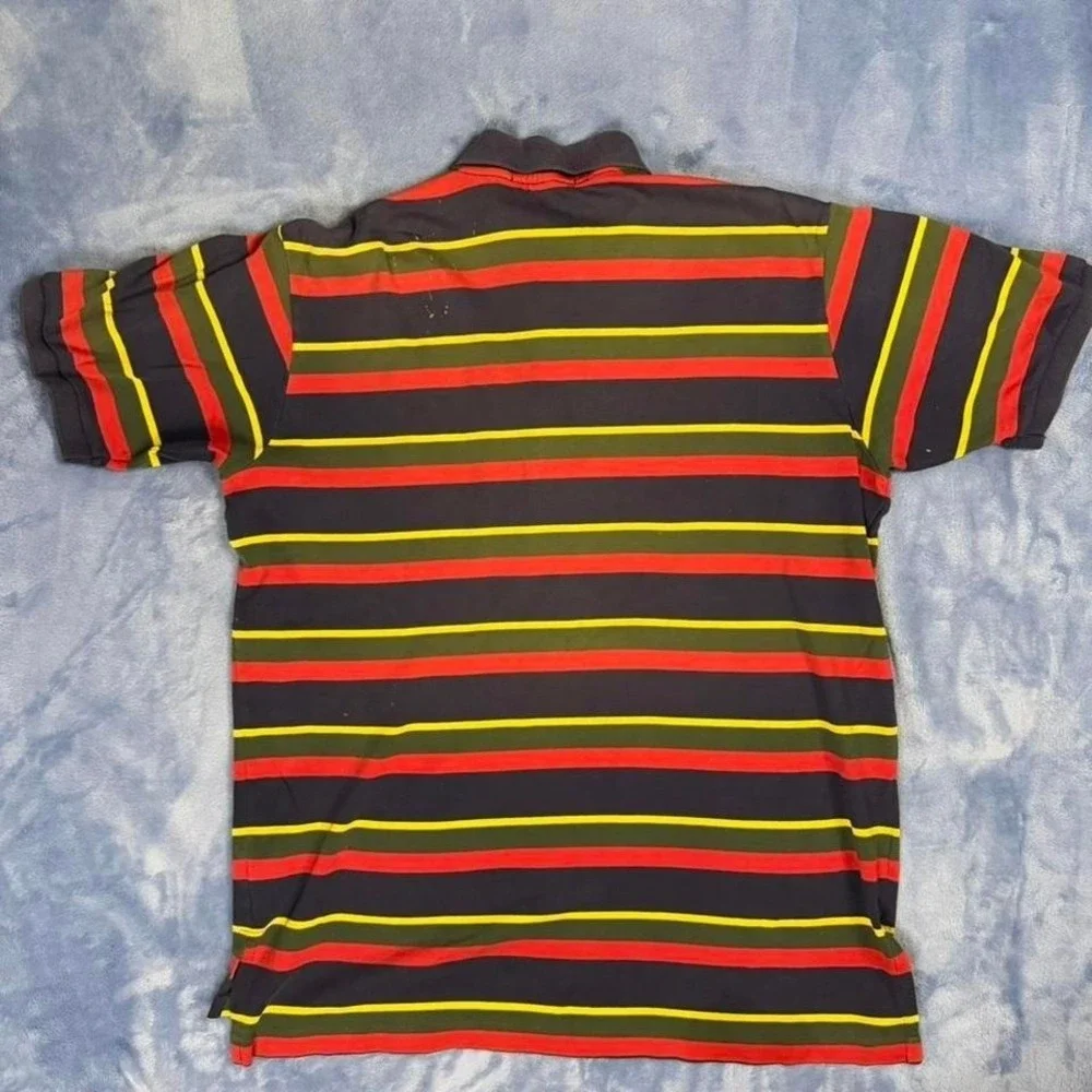 Vintage Rasta polo shirt with embroidered logo men size‎ L